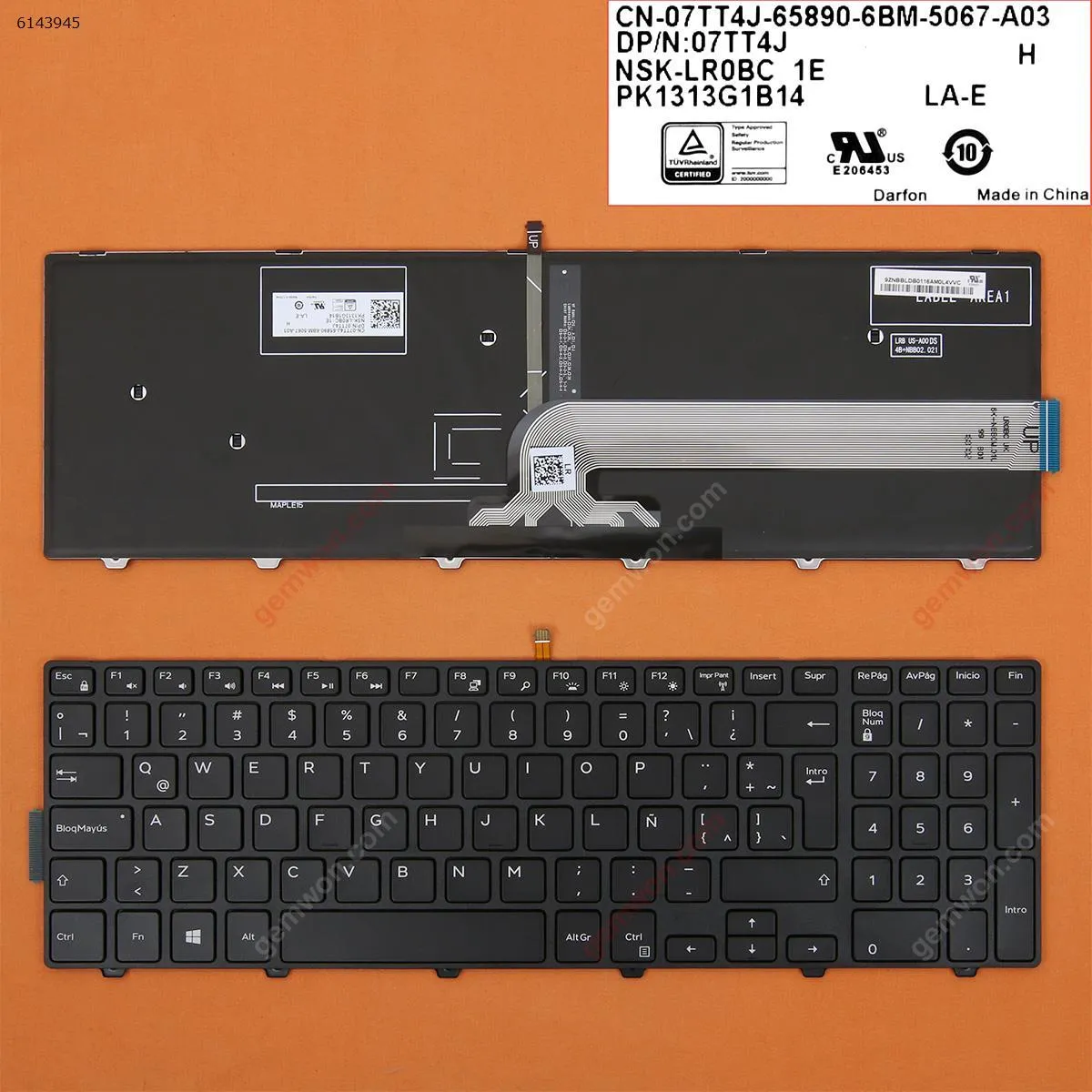 Picture of Dell Inspiron 15-5000 Series 5547 5521 5542 BLACK FRAME BLACK(Backlit,Win8)