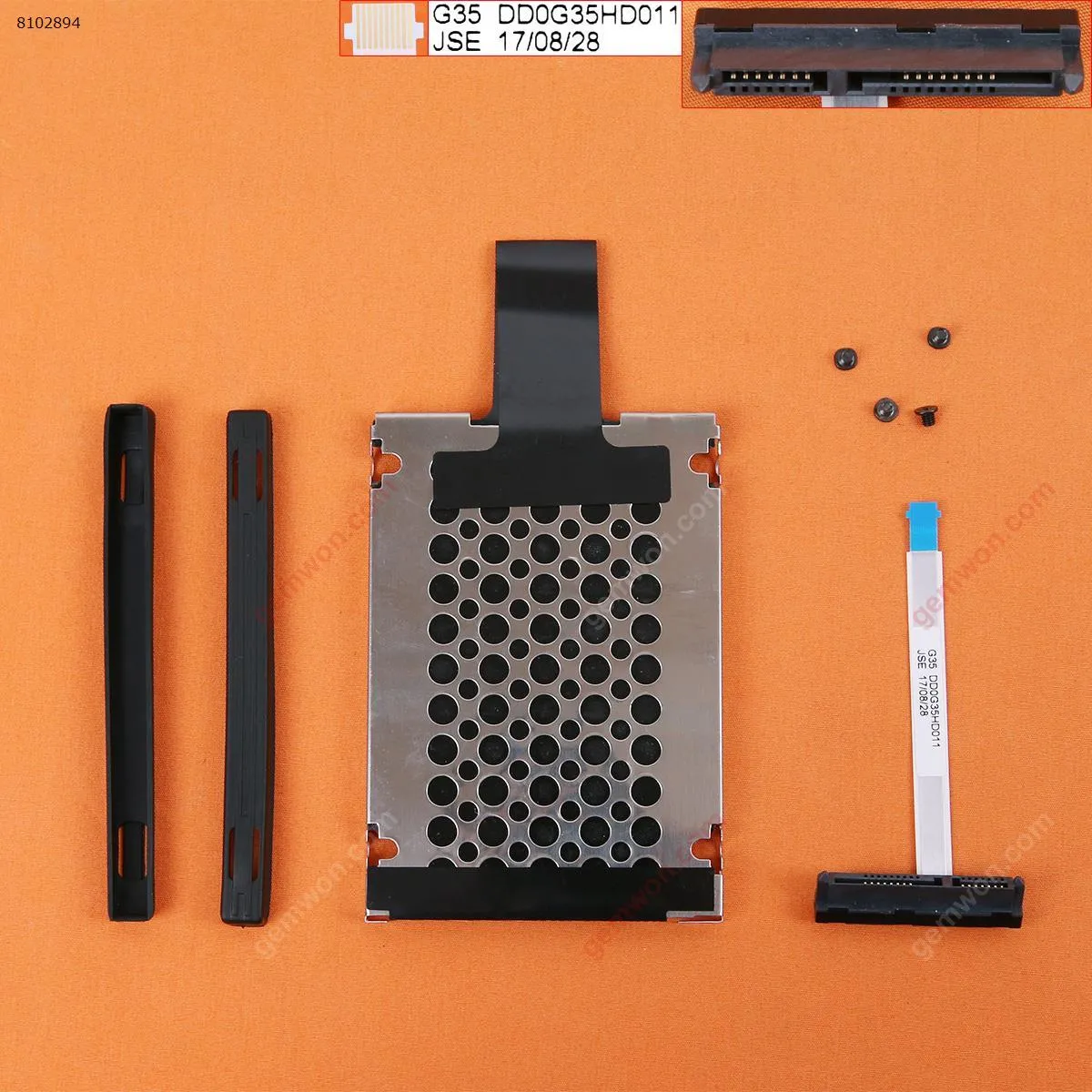 Picture of Hard Drive Disk Tray HDD Caddy & Connector Cable For HP TPN-Q173 15-BC 15-BC013TX 15-BC015TX 011TX