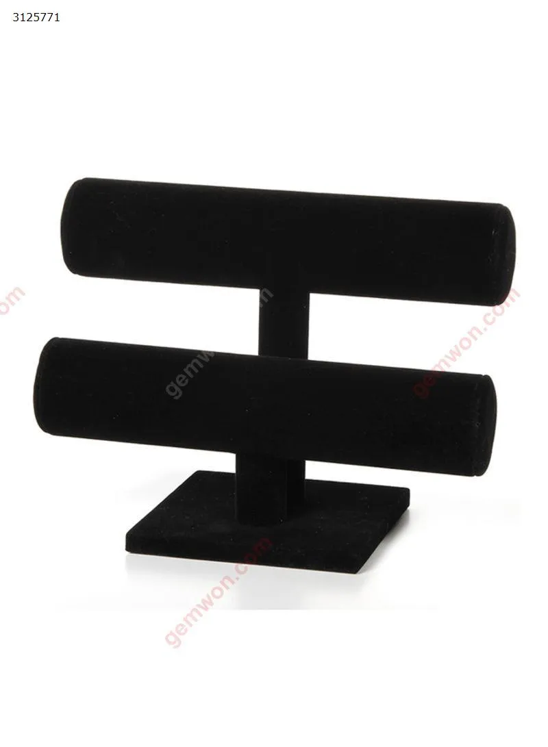 Picture of High-grade black velvet two-layer Bracelet rack jewelry rack
