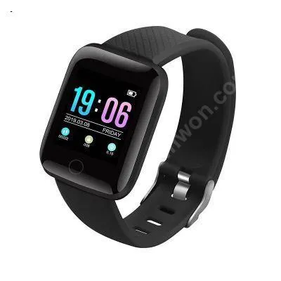 Picture of 116 plus color screen intelligent Bracelet D13 heart rate and blood pressure monitor step movement Bracelet Black