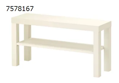 Picture of TV Table With Shelf White 90x26x45 centimeter