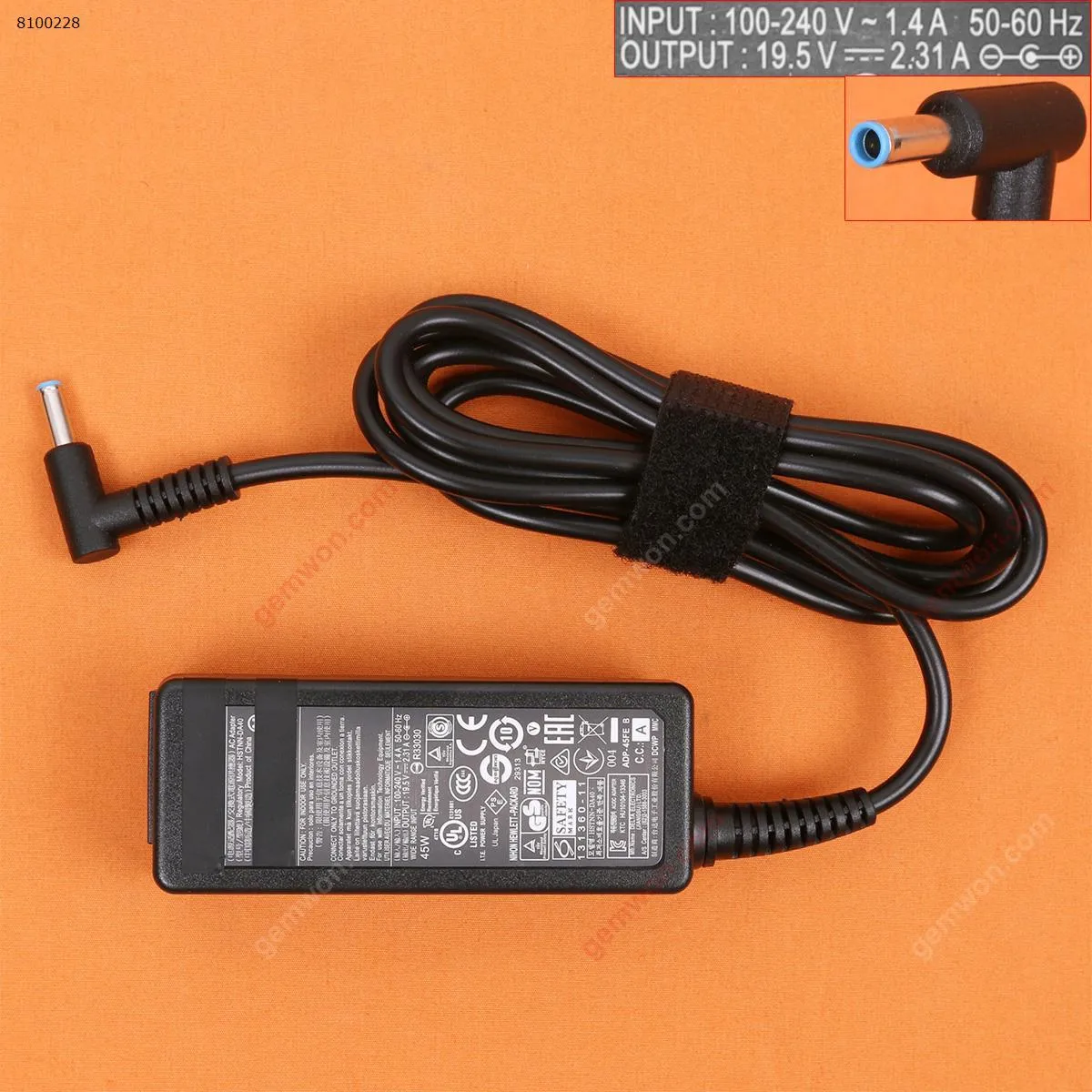 Picture of HP 19.5V 2.31A 45W Φ4.5x3.0x0.7mm ( Quality : A+ )  Blue