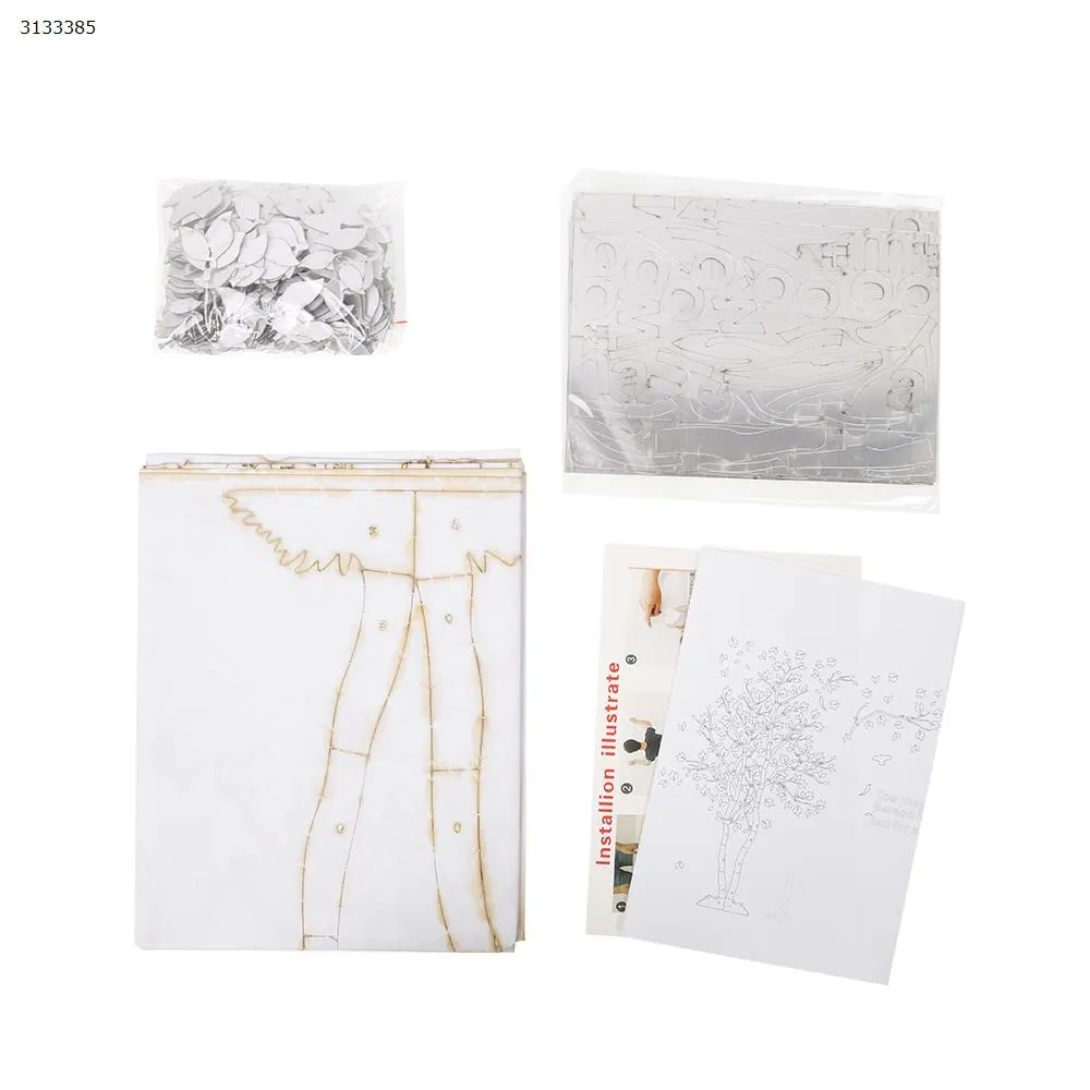 Picture of Couple tree 3d three-dimensional acrylic wall stickers living room sofa TV background wall interior room warm decoration -S-Left-Silver