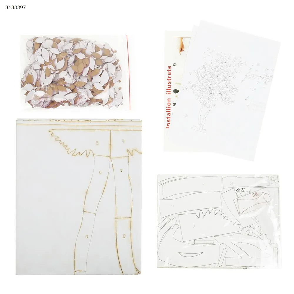 Picture of Couple tree 3d three-dimensional acrylic wall stickers living room sofa TV background wall interior room warm decoration -S-Left-Light Purple