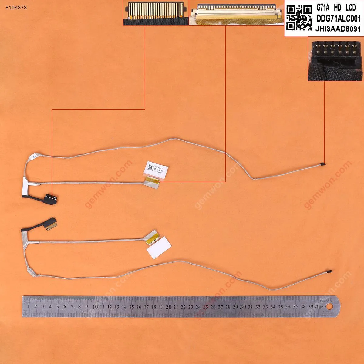 Picture of Laptop LCD/LED cable for HP Pavilion 14-BK 14-BK052SA 14-BK064NA 14-BK063SA  High 30Pin  Without Touch ORG 