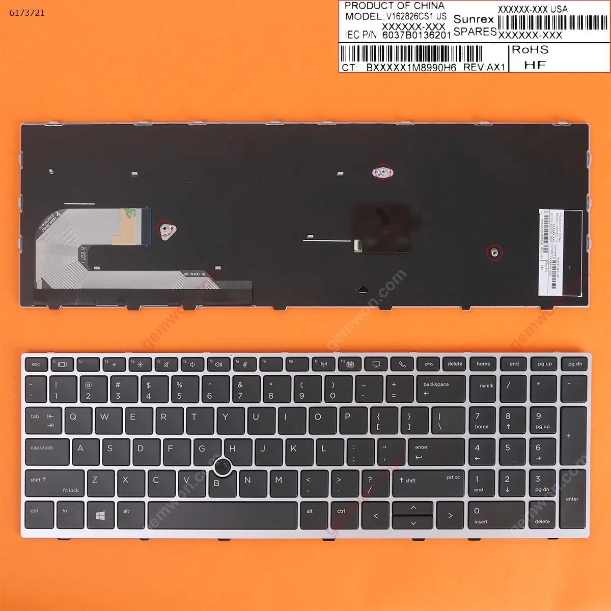 Picture of HP Elitebook 850 G5  755 G5  ZBook 15u G5 SILVER FRAME BLACK (with point,Win8)