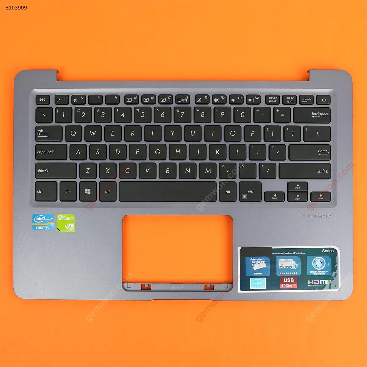 Picture of ASUS vivobook  s410ua palmres with US keyboard case Upper cover Gray 95%NEW