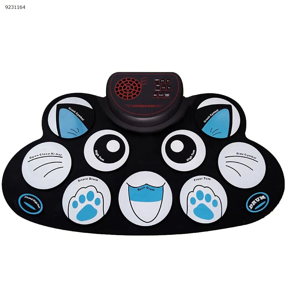 Picture of Electronic drum voice version GW602 with speaker rechargeable Kitty cartoon practice silicone portable sustain pedal