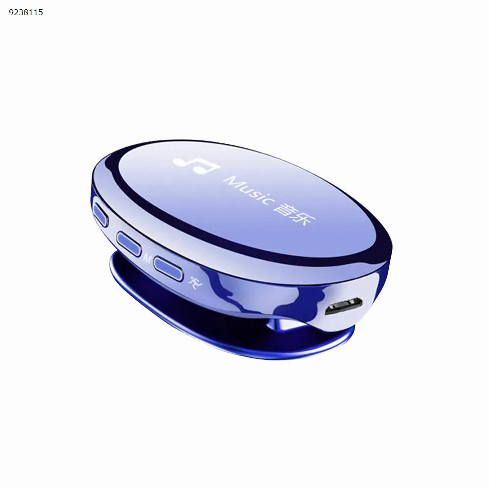 Picture of IQQ I3 Sports Clip Crystal Mini MP3 HIFI Lossless Music Bluetooth MP4 Player（4G  with screen bluetooth Blue）