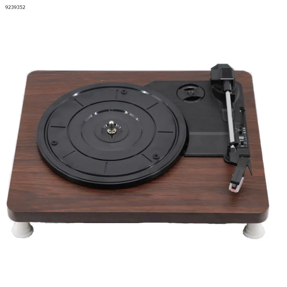 Picture of Multifunctional PVC flat wooden box phonograph vinyl record player