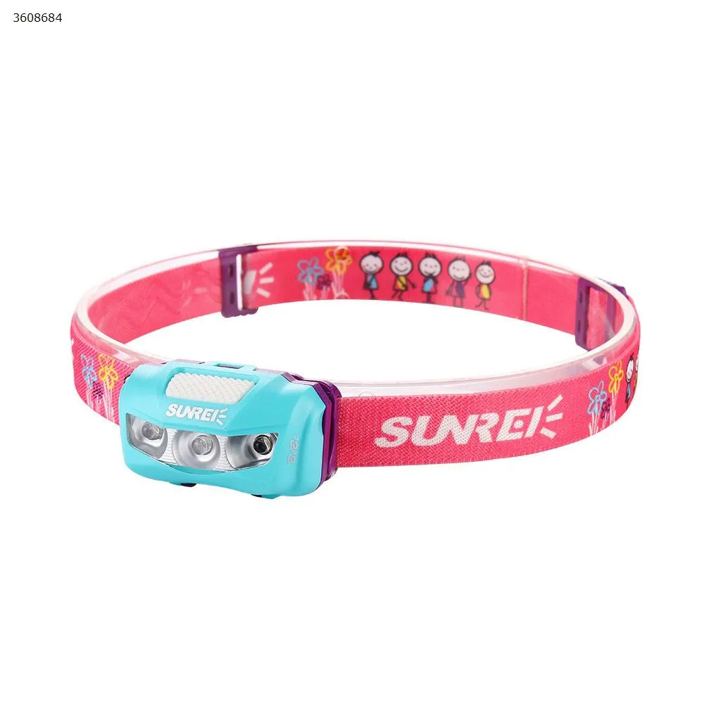 Picture of SUNREI BeBe children's led night running lights outdoor climbing camping lightweight waterproof cartoon headlights (Blue)