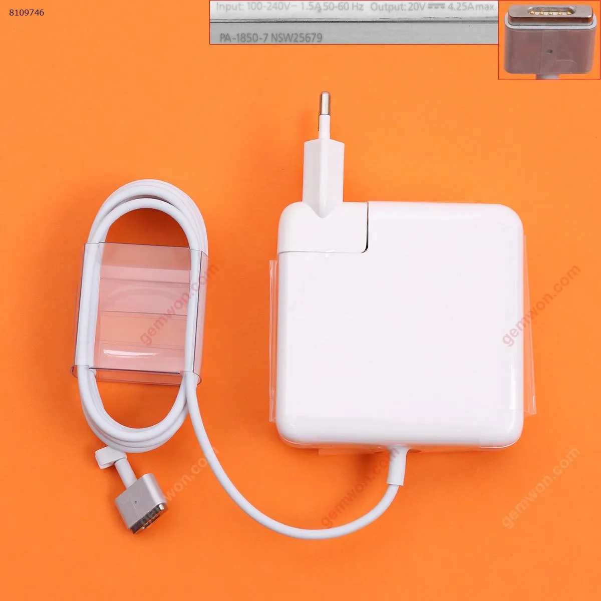 Picture of Apple Macbook 20V 4.25A 85W Connector Shape T2 For A1398 A1424 (High copy) Plug：EU