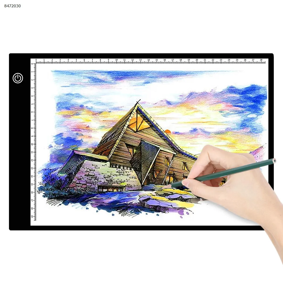Picture of A4 copy table LED ultra-thin scale anime comics calligraphy sketch Linyi drawing tools（Promise dimming + USB power cord + US standard plug）