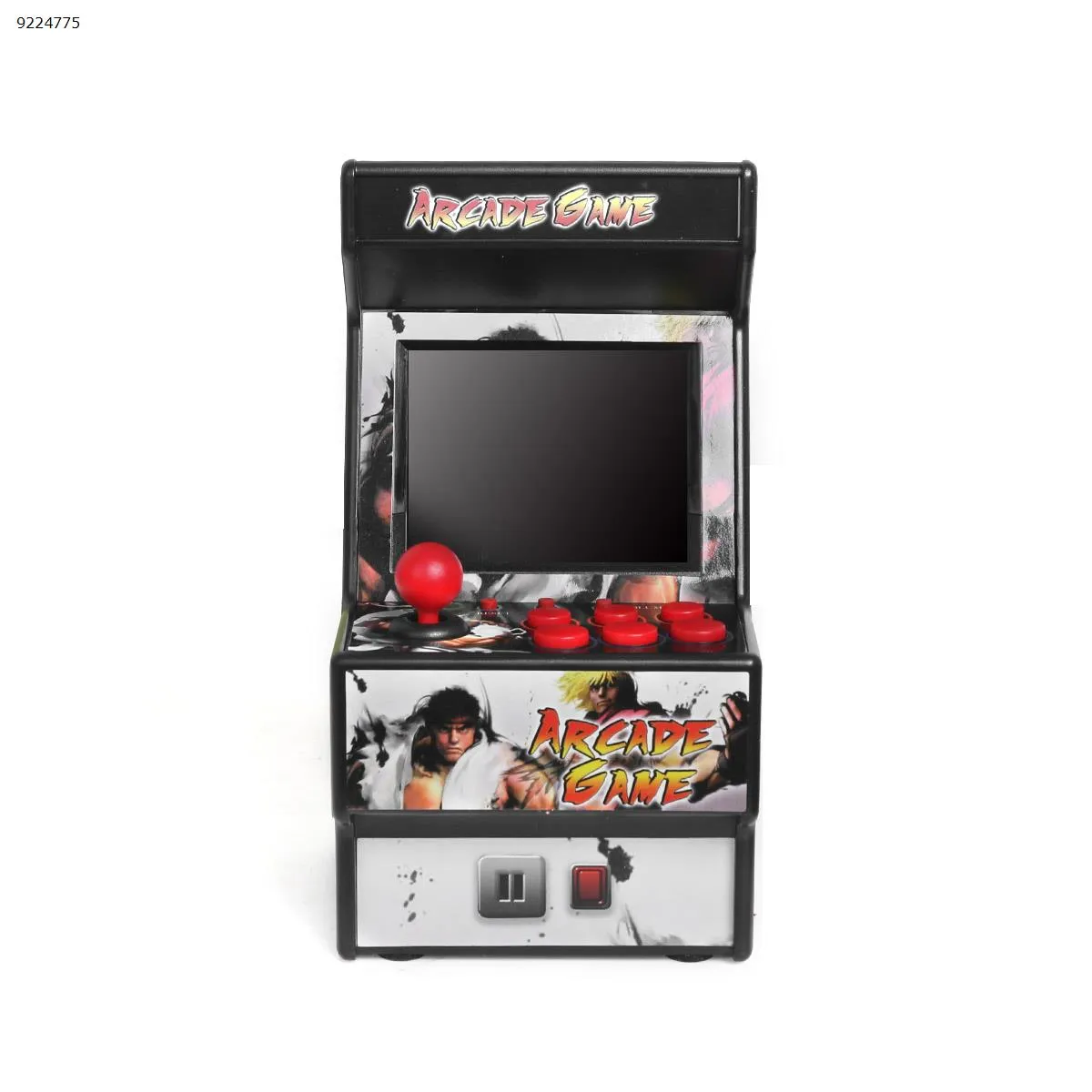 Picture of Mini arcade handheld game console classic retro game console 16-bit game console new street fighter（Black）