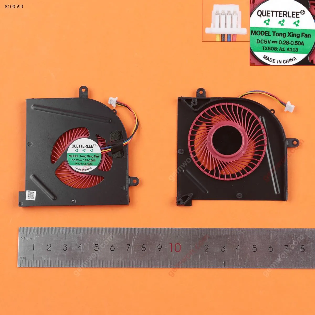 Picture of MSI GS63VR GS73VR MS-17B1 17B2 16K2 16K3 GS73 GS62 Red Blades(For CPU Fan,High Copy)
