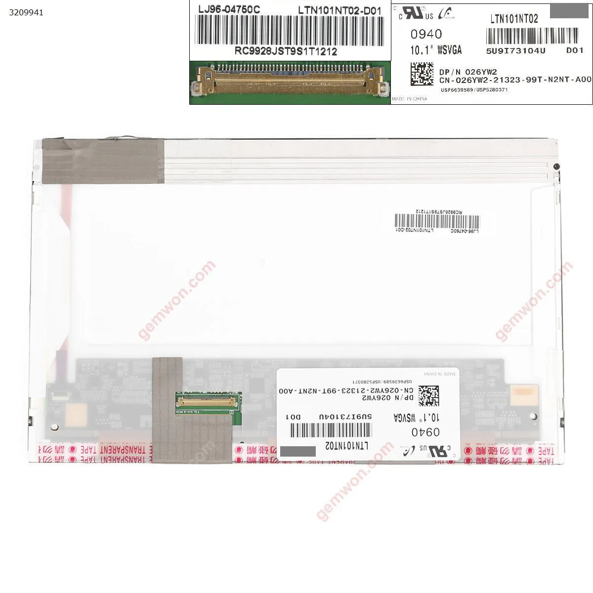 Picture of N101LGE-L11 10,1 "pantalla LCD de ordenador portátil pantalla EDP 1024X600 40pin N101LGE-L11