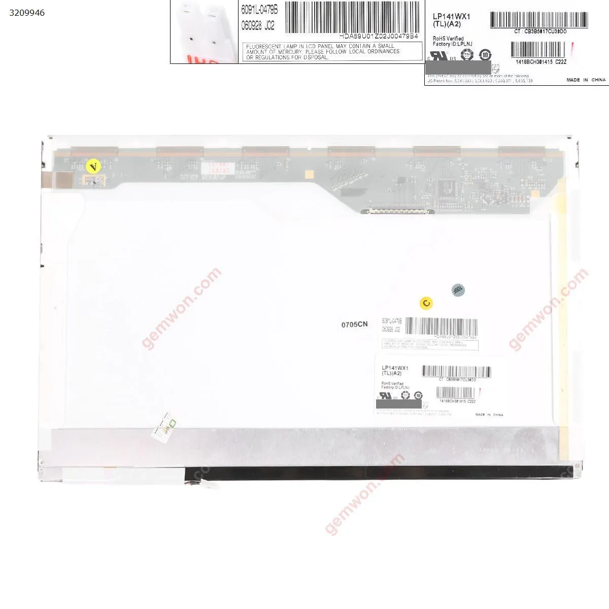 Picture of 14.1" LCD screen LP141WX1 B141EW04 B141EW04 B141EW01 LTN141AT07 LTN141AT13 LTN141W1-L05 LTN141W3-L01 N141I3-L02 LP141WX3 TL N1