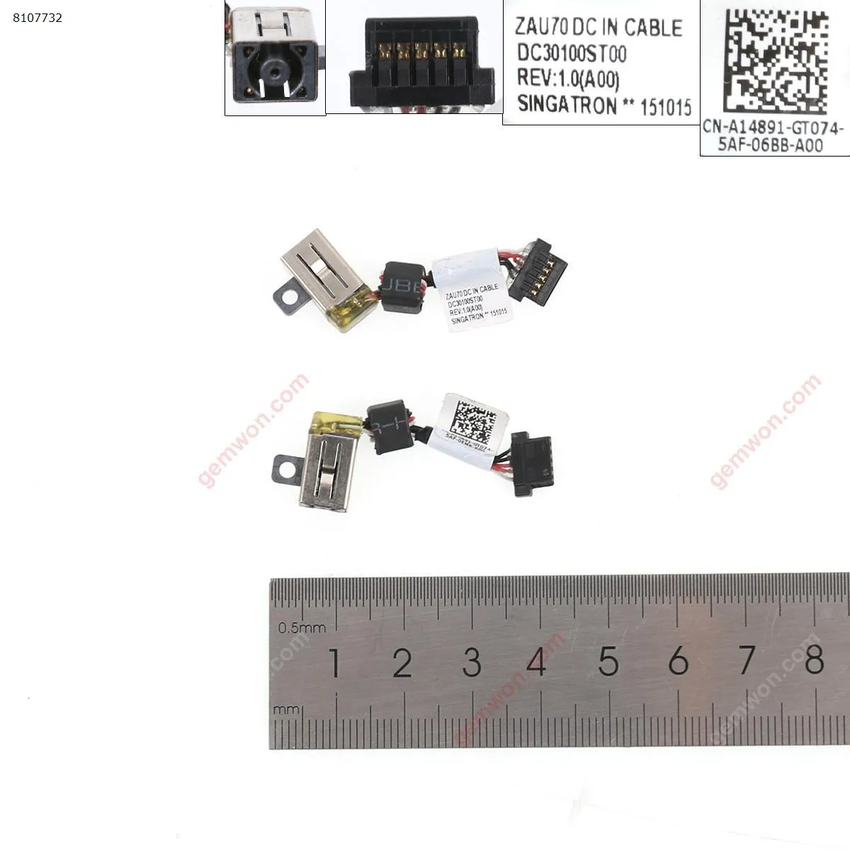 Picture of Dell Latitude 13 7350 DC-IN CHARGING CABLE JACK HARNESS A14891(TXB 01)