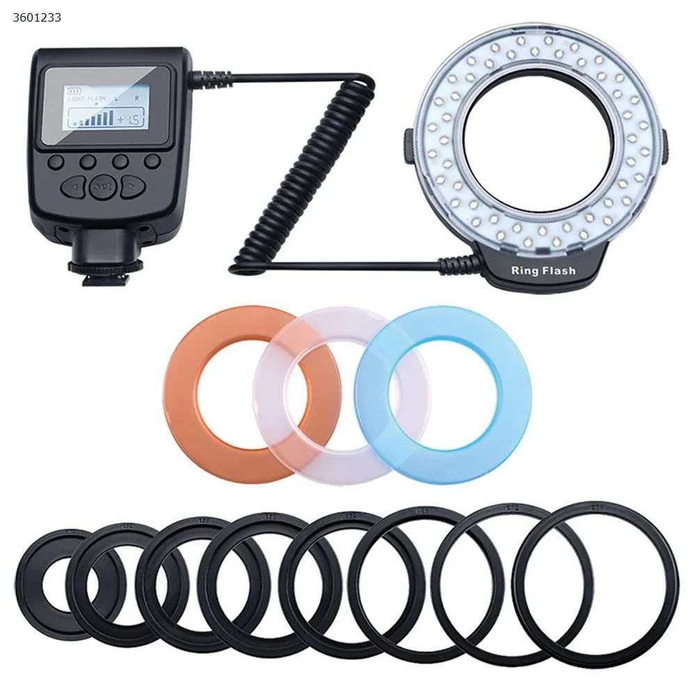 Picture of LED Ring Flash Light Speedlight For Nikon Canon Olympus Pentax Fujifilm DSLR Cameras Shoe Flash HD-130