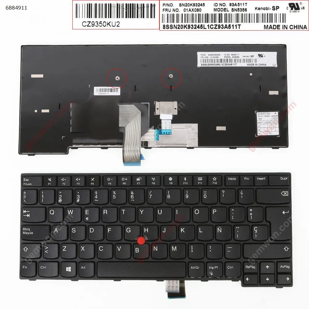 Picture of ThinkPad Edge E470 E475 BLACK FRAME BLACK(With Point stick,Win8，Version 2)