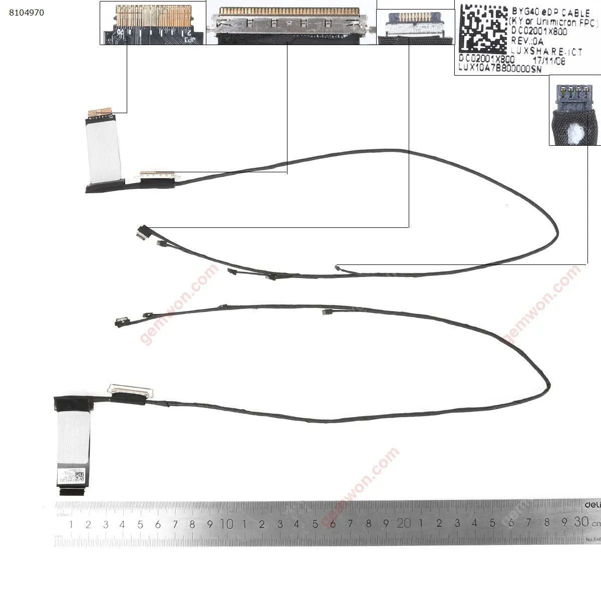 Picture of Laptop LCD/LED Cable for Lenovo  Yoga 900-13ISK Yoga 4PRO  DC02001X800 x810,ORG