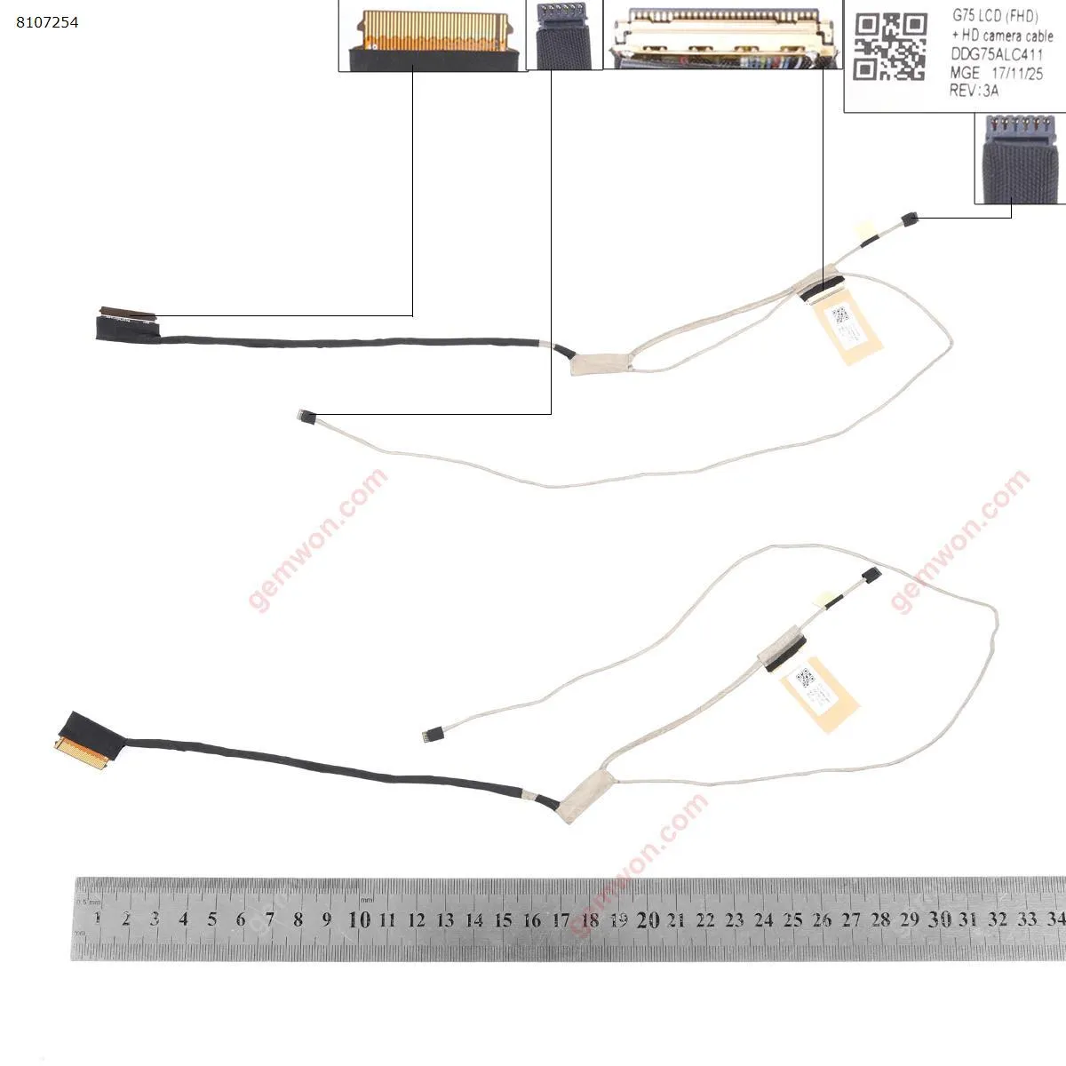 Picture of HP  15-CB 15-cb074TX tpn-Q193 FHD HD  DDG75ALC411 30pin touch ,ORG