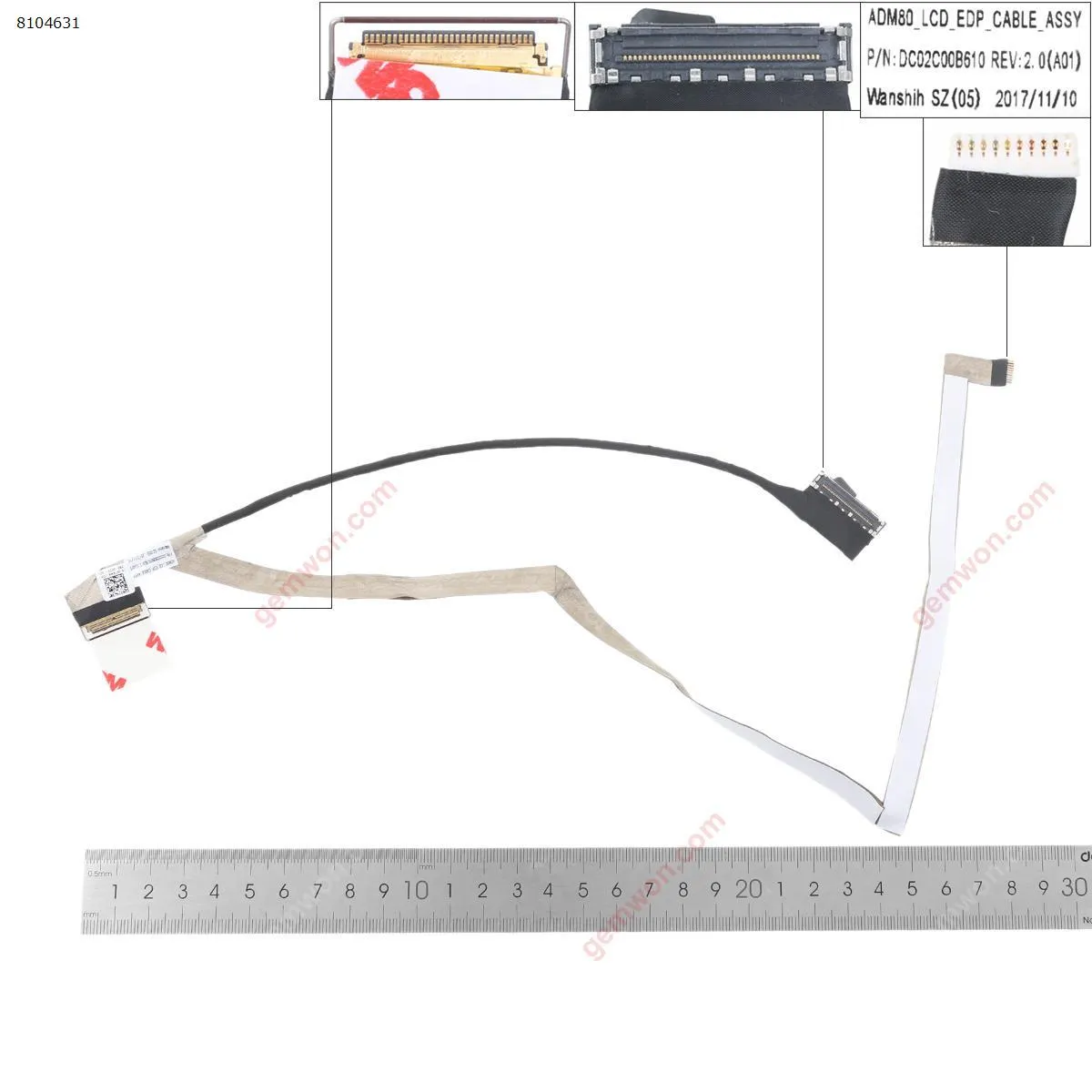 Picture of Dell E5570 m3510 P48F  DC02C00B610 09TKMN 30pin,ORG