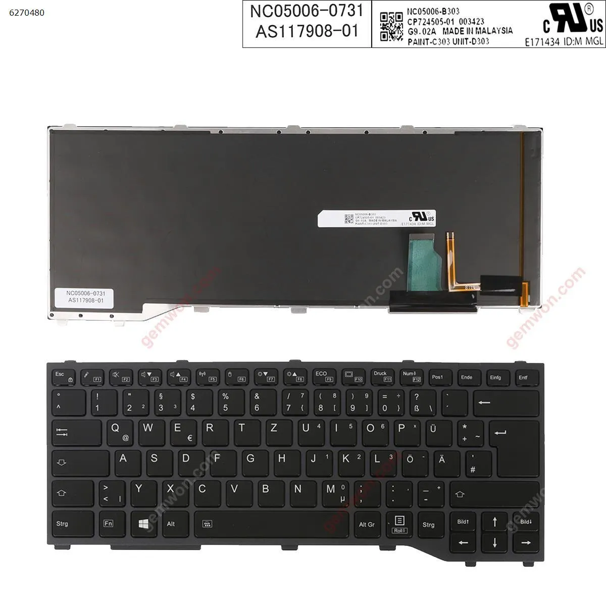 Picture of Fujitsu Siemens Lifebook t937 t938   GRAY  FRAME  BLACK( Backlit , Win8)