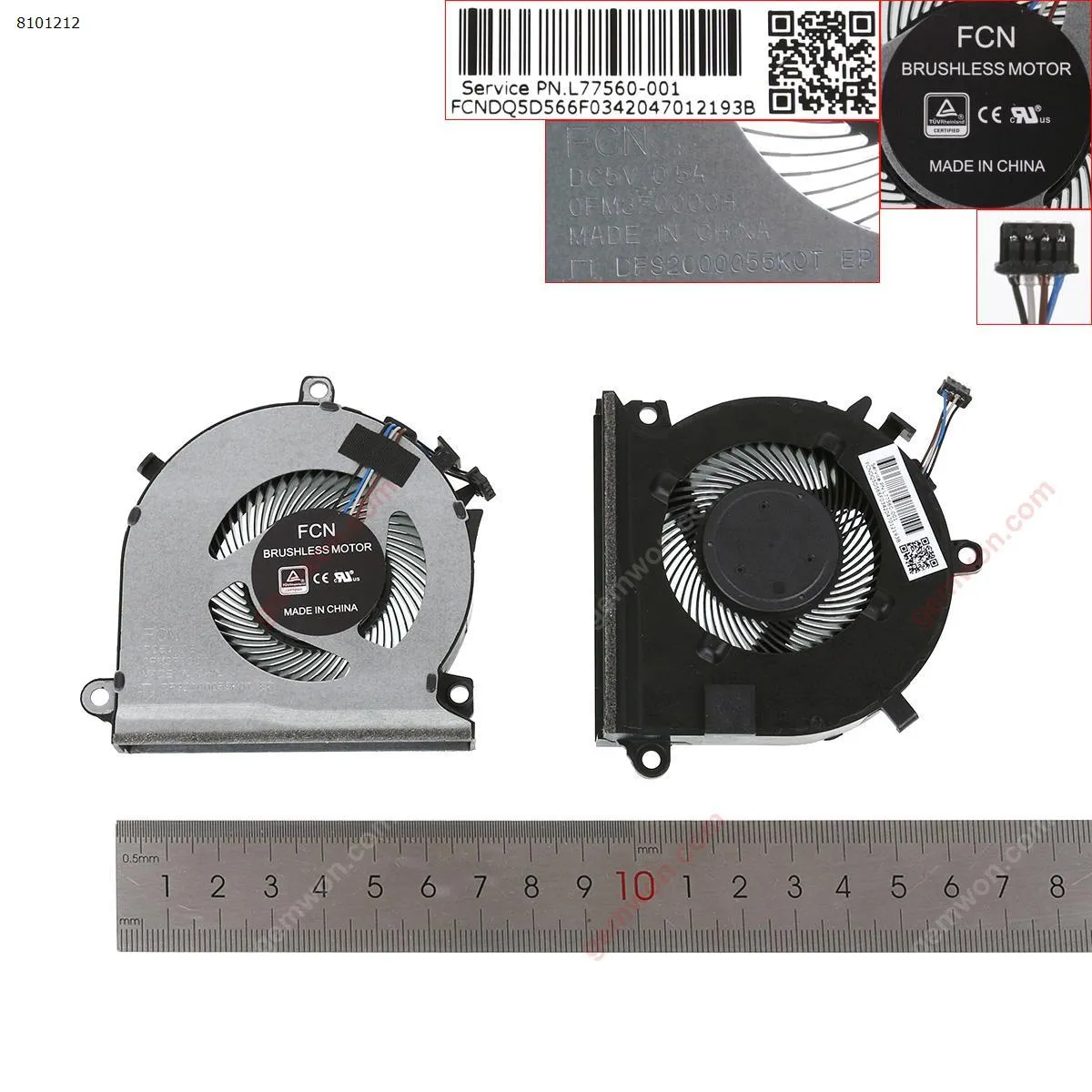 Picture of Laptop fan forHP  Pavilion Gaming 15-ec 15-ec0013dx 16-A dc5v 0.5a 4pin CPU（Original)