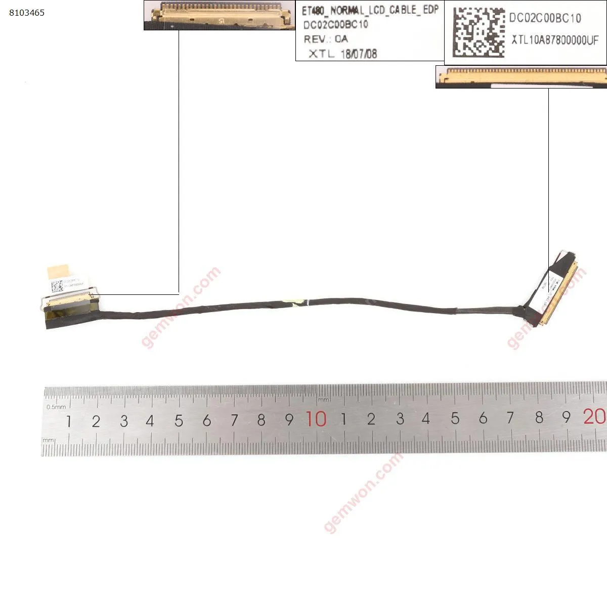 Picture of  lenovo  Thinkpad T480 A485 ET480  30pin DC02C00BC10 , ORG 