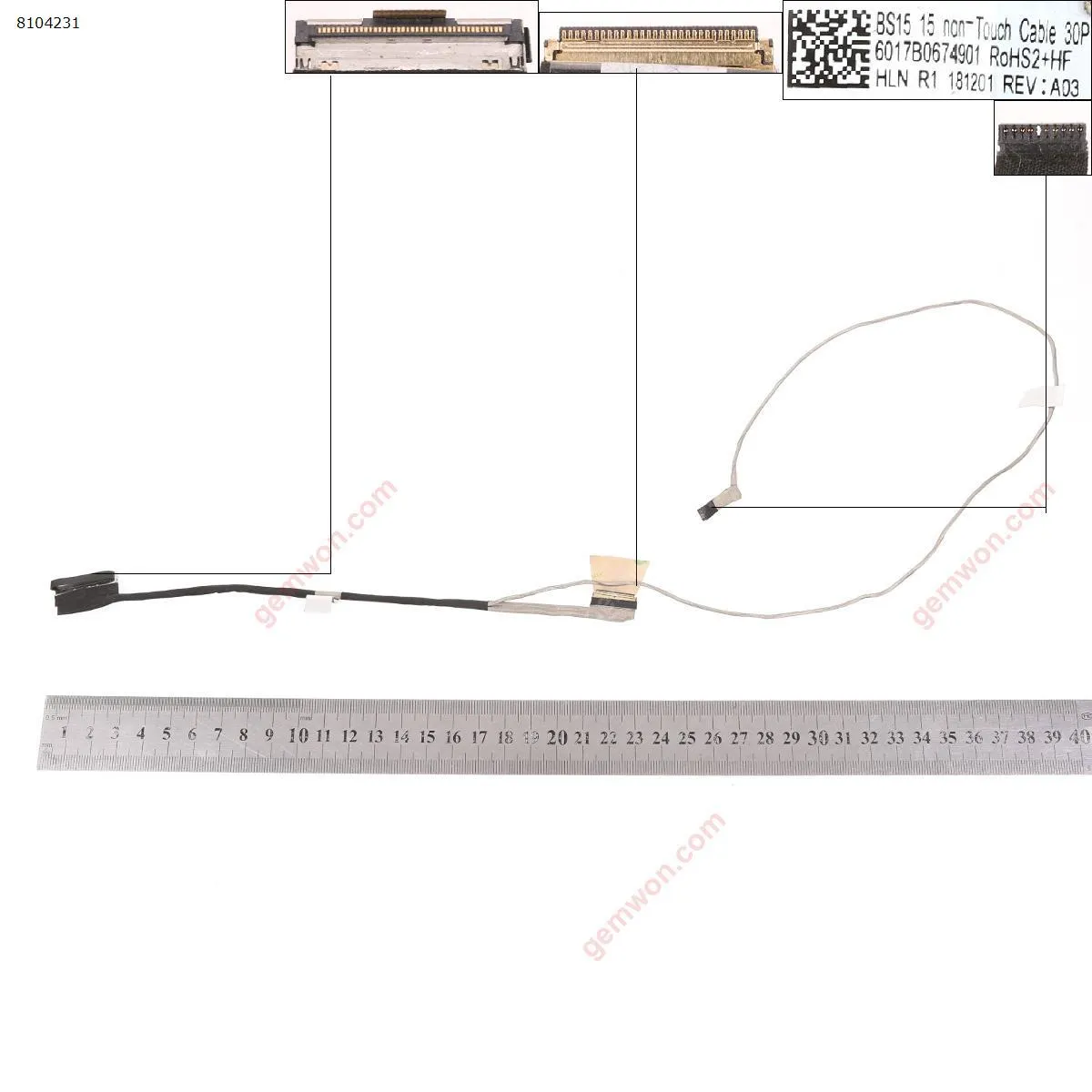 Picture of Laptop LCD/LED cable for HP 650 g2 650 g3 655 g2 g3 Without touch， ORG 