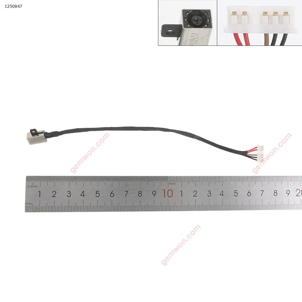 Picture of DC POWER JACK FOR DELL Inspiron 14-3451 14-i3451 3452 15 3551 3552 3558 3555 3559 3468 3458 3459 3451 P47F(with cabie:17cm)