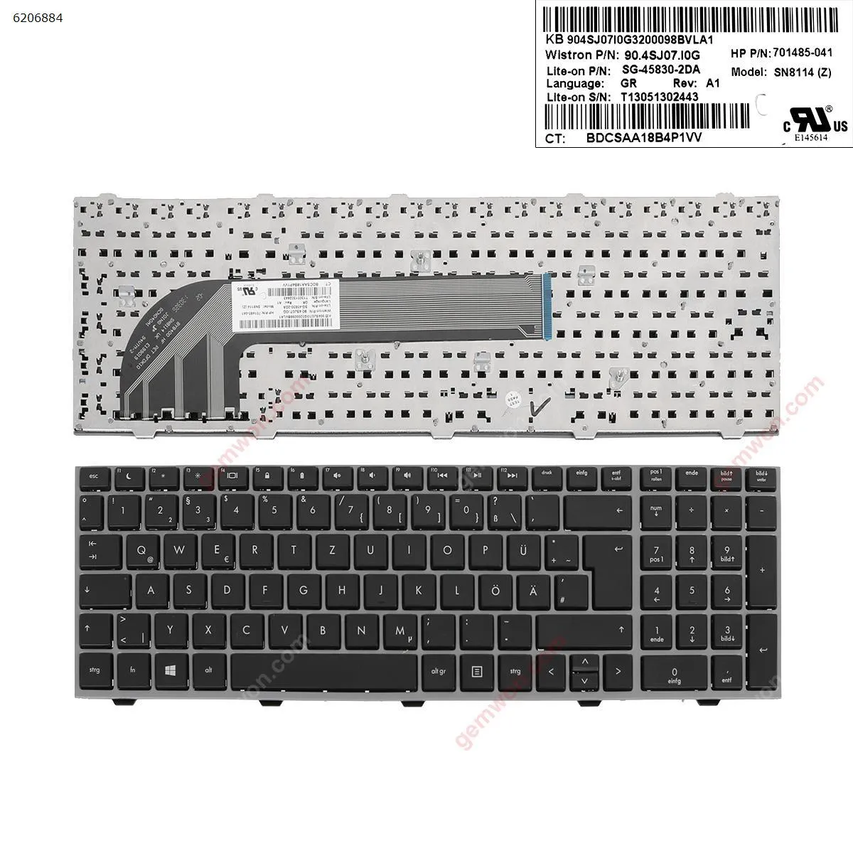 Picture of HP 4540S 4545S GREY  FRAME BLACK WIN8