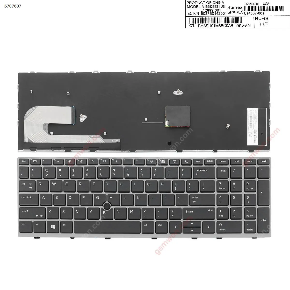 Picture of HP Elitebook 850 G5 755 G5 ZBook 15u G5 GRAY FRAME BLACK(with point,Win8)
