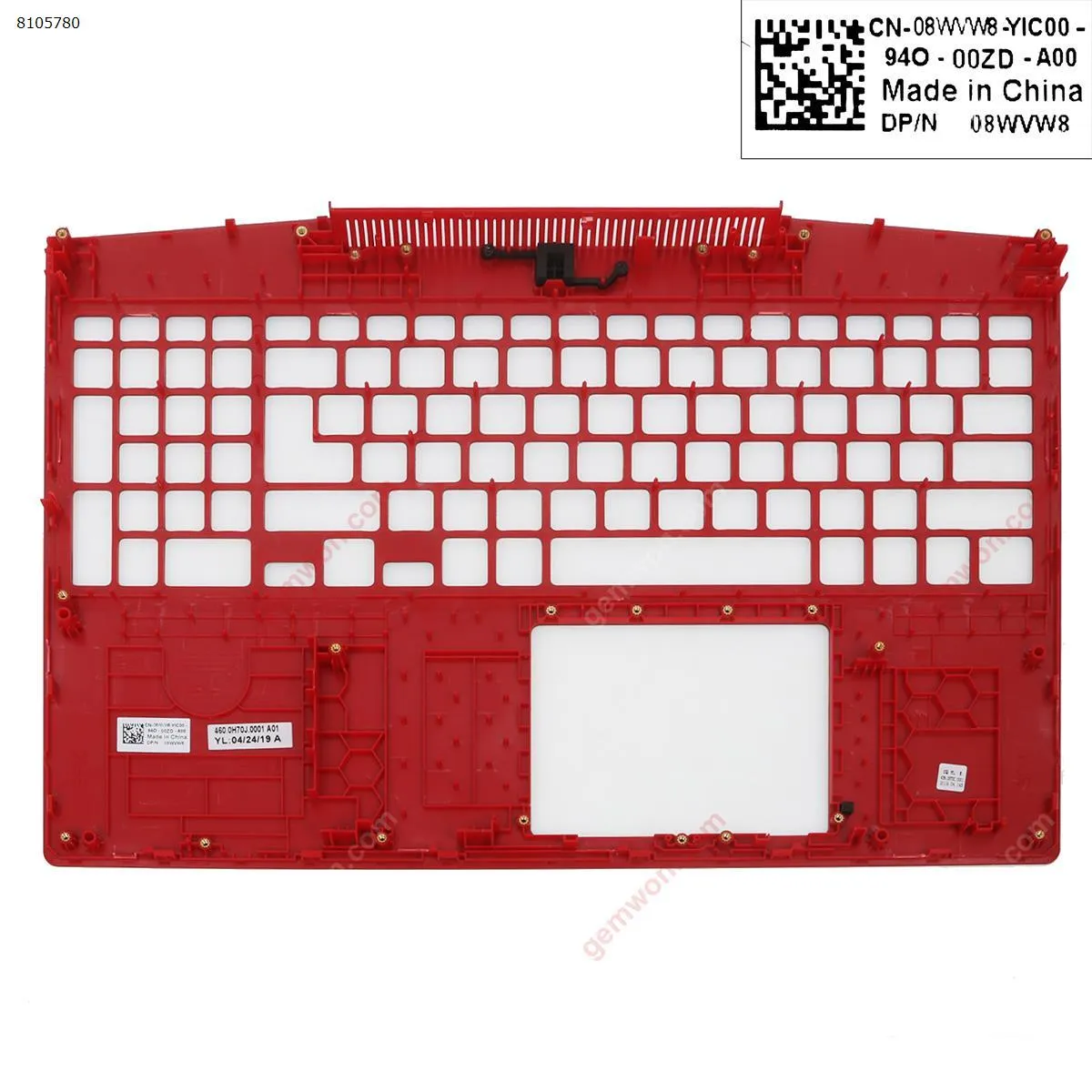 Picture of New Dell G3 3590  Palmrest Upper Case（backside is red）
