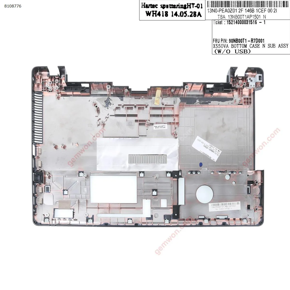 Picture of ASUS X550 Bottom Base Case Cover without Speakers