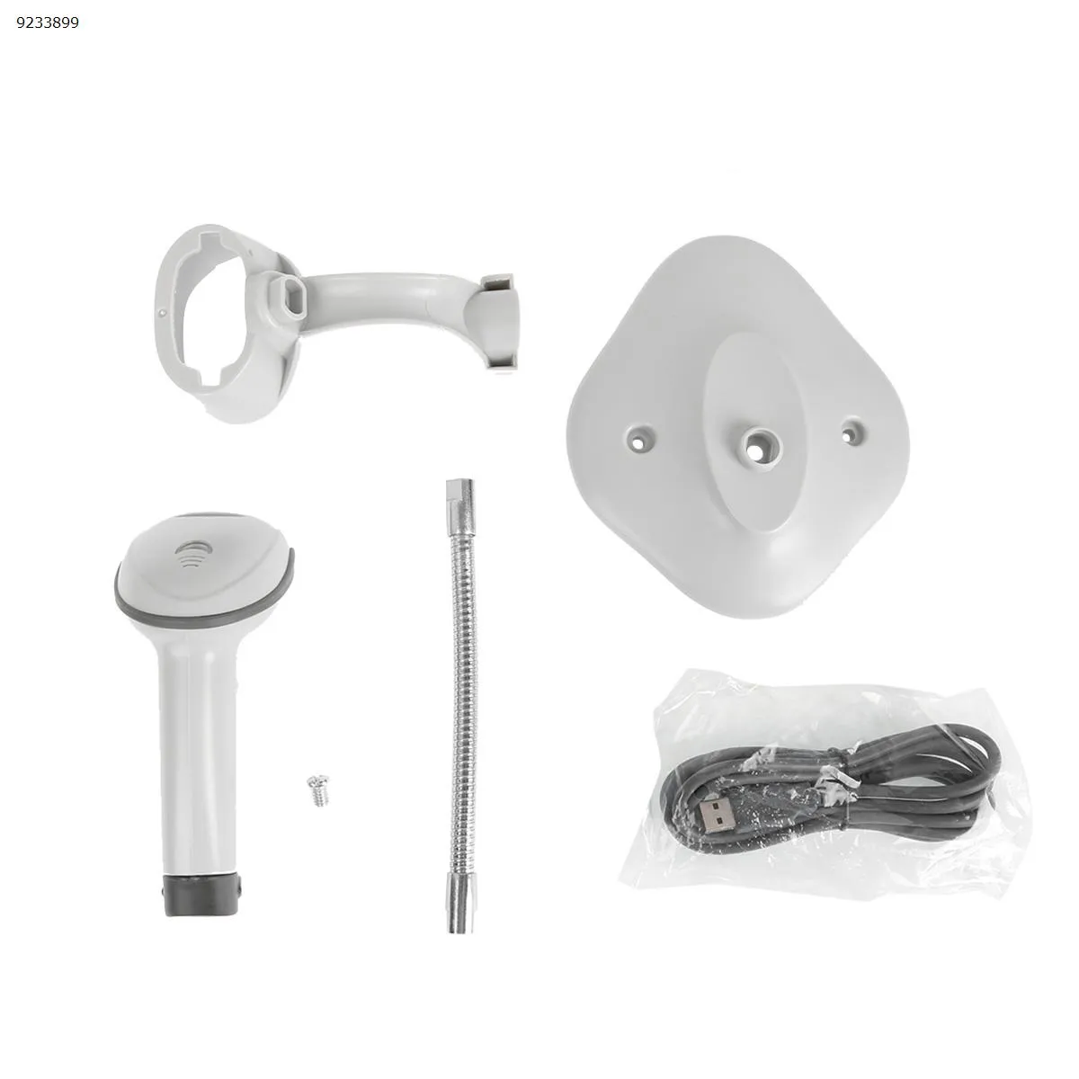 Picture of MJ-4209 Self-sensing laser scanner Barcode scanner Support USB/KB/serial port (white with bracket)