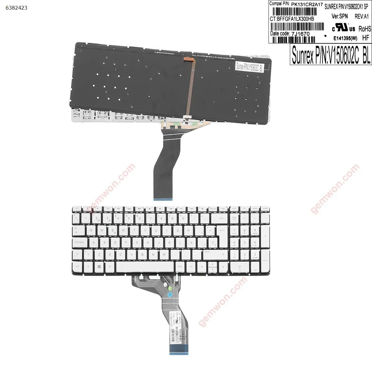 Picture of HP Pavilion 15-AB SILVER(Backlit,Without FRAME,Win8)