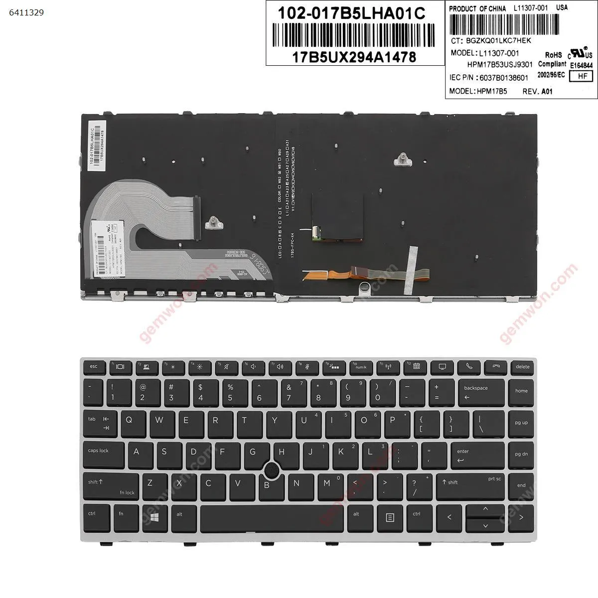 Picture of HP EliteBook 840 G5 SILVER FRAME BLACK (with point, Backlit, Win8)