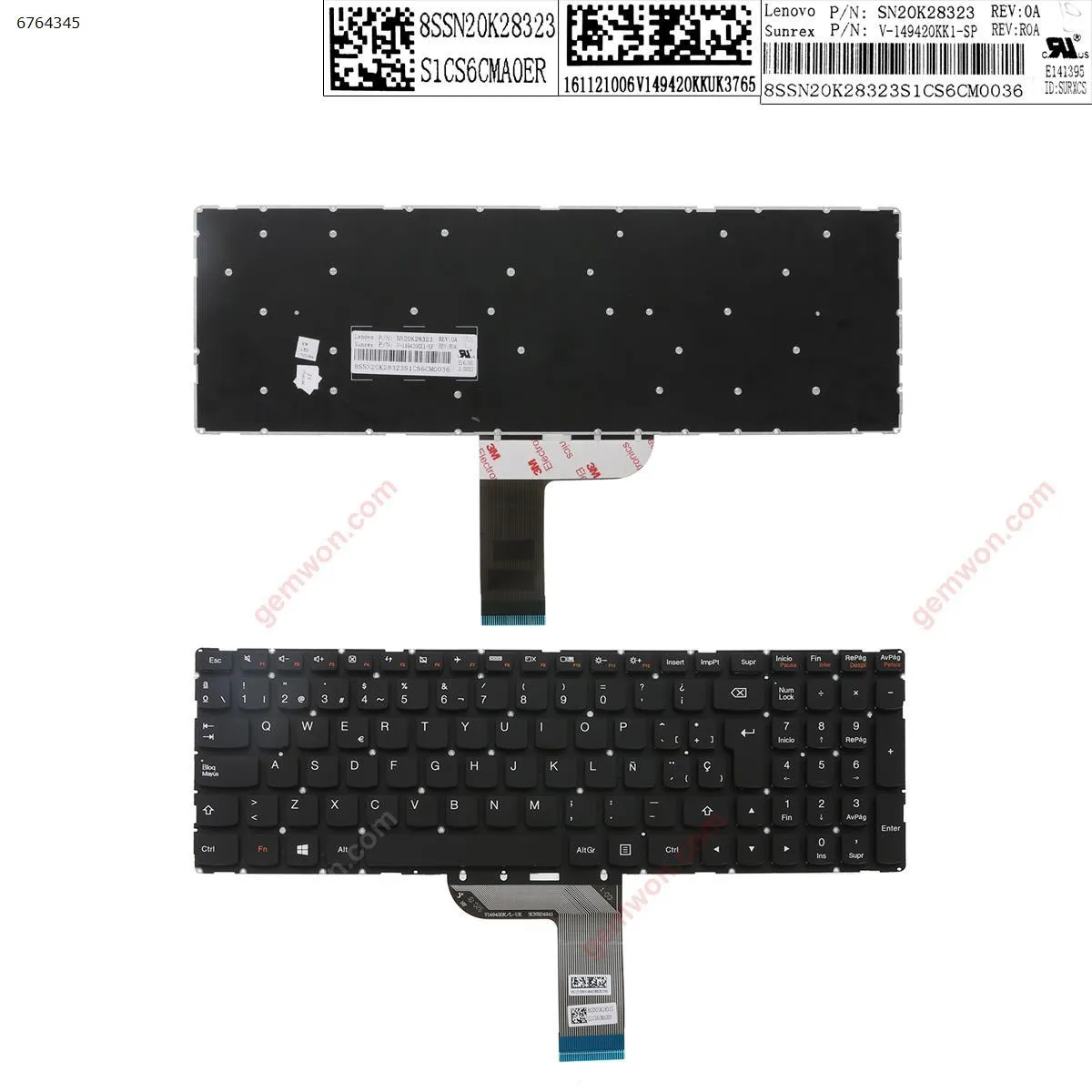 Picture of Lenovo Ideapad   700-15isk  yoga  500-15  BLACK win8 (Without FRAME)
