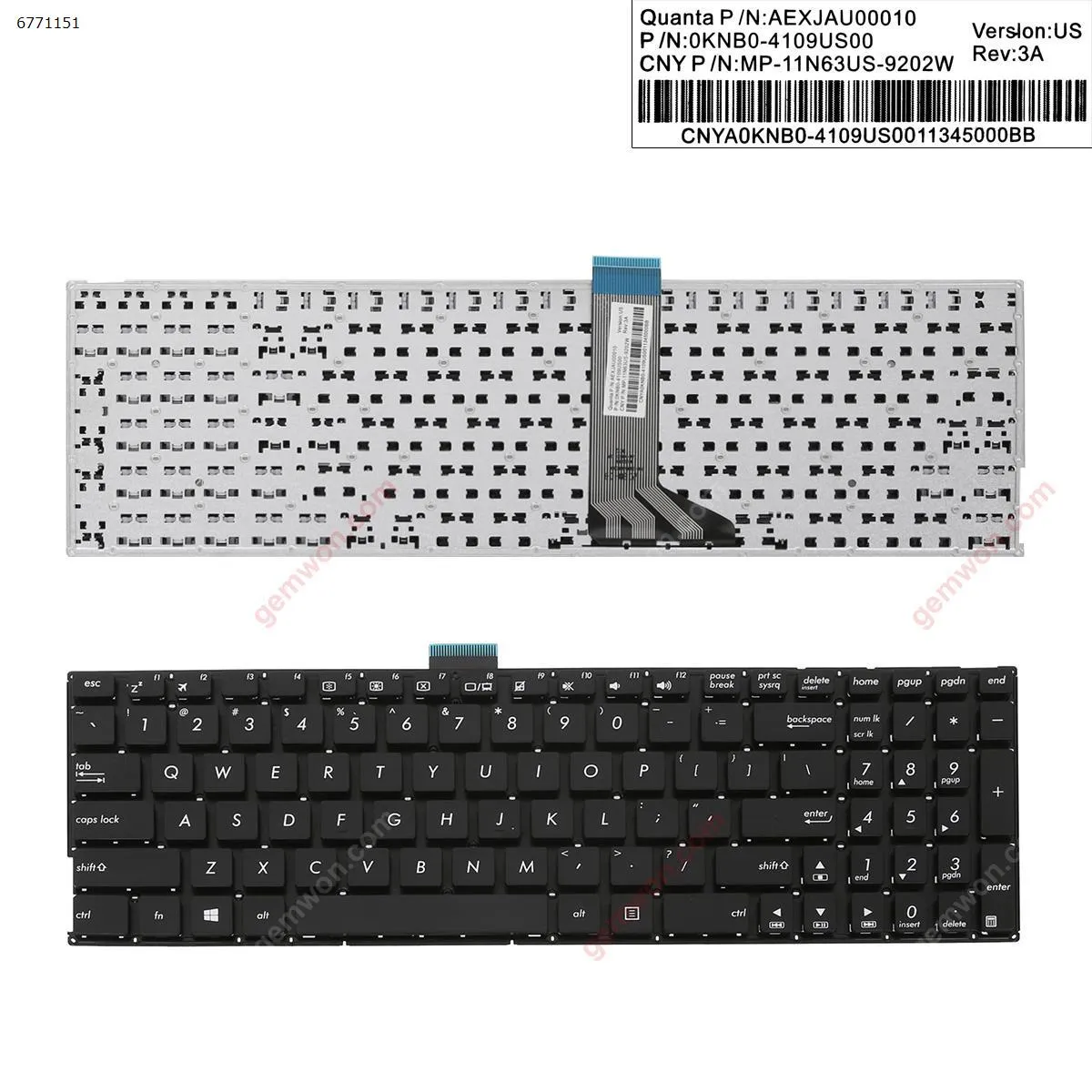 Picture of  ASUS  X553 X553M X553MA K553M  BLACK  WIN8