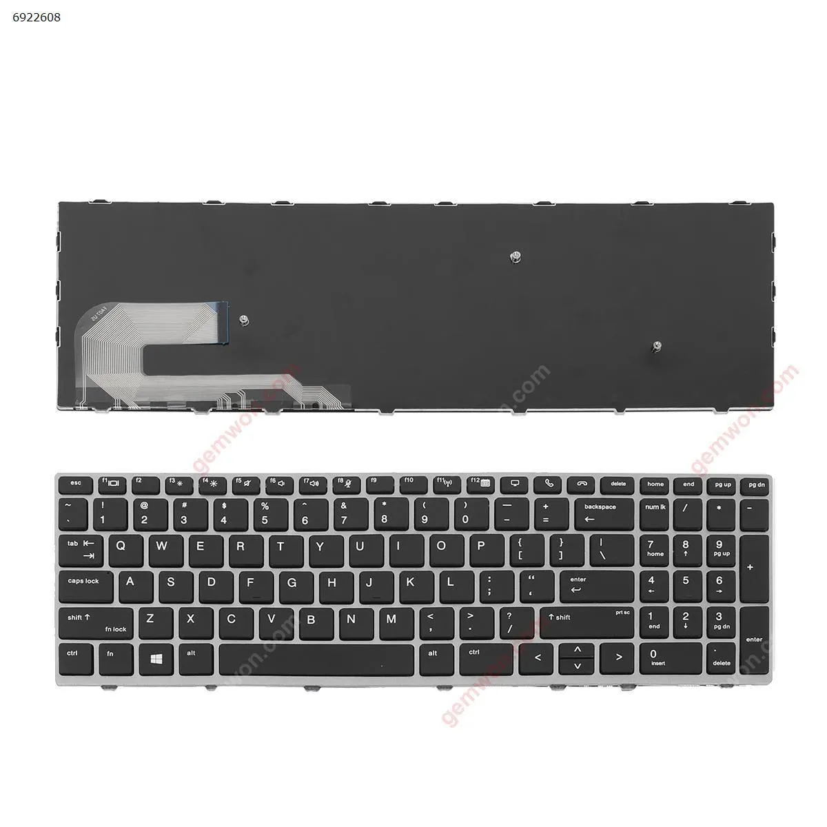 Picture of Laptop US keyboard for HP Elitebook 850 G5 755 G5 ZBook 15u G5 SILVER FRAME BLACK (OEM,Win8) 