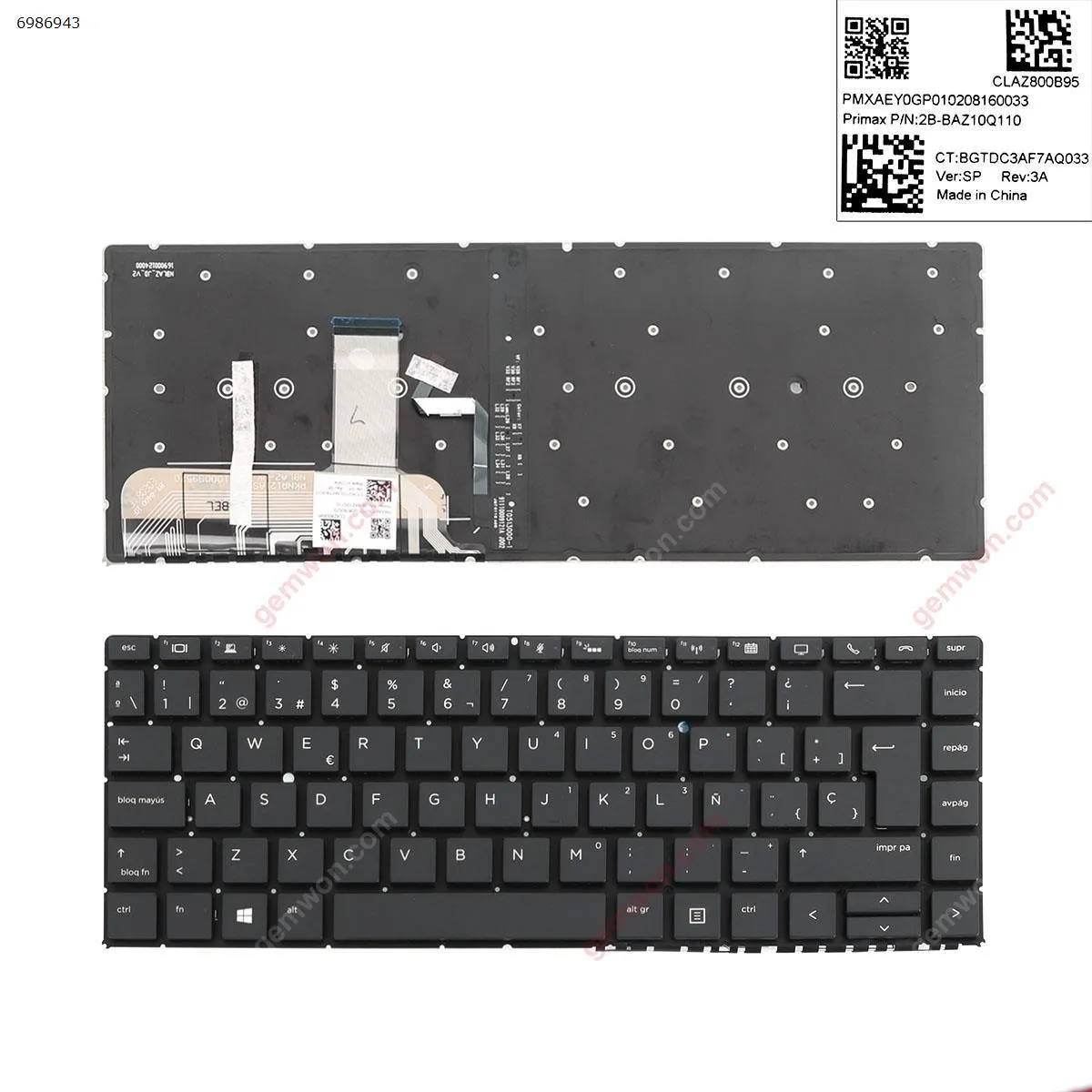 Picture of HP EliteBook Folio 1040 G5 BLACK ( without frame , Backlit,Win8)