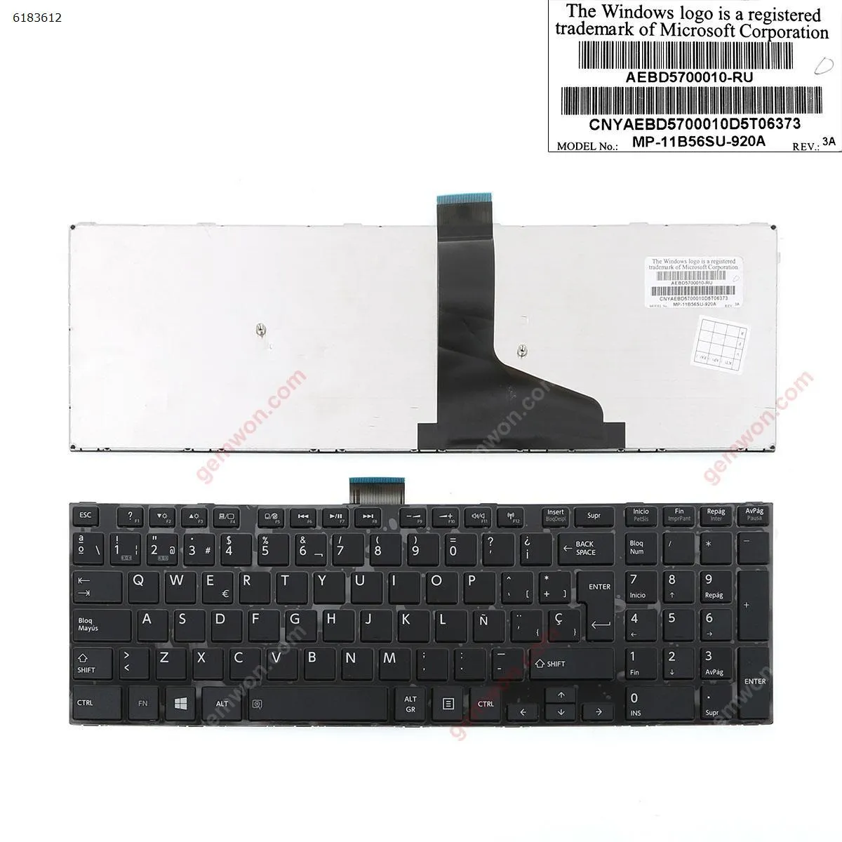 Picture of TOSHIBA S50-A S50D-A S50DT-A S50T-A S55-A S55D-A S55DT-A S55T-A GLOSSY FRAME BLACK  (WIN 8)
