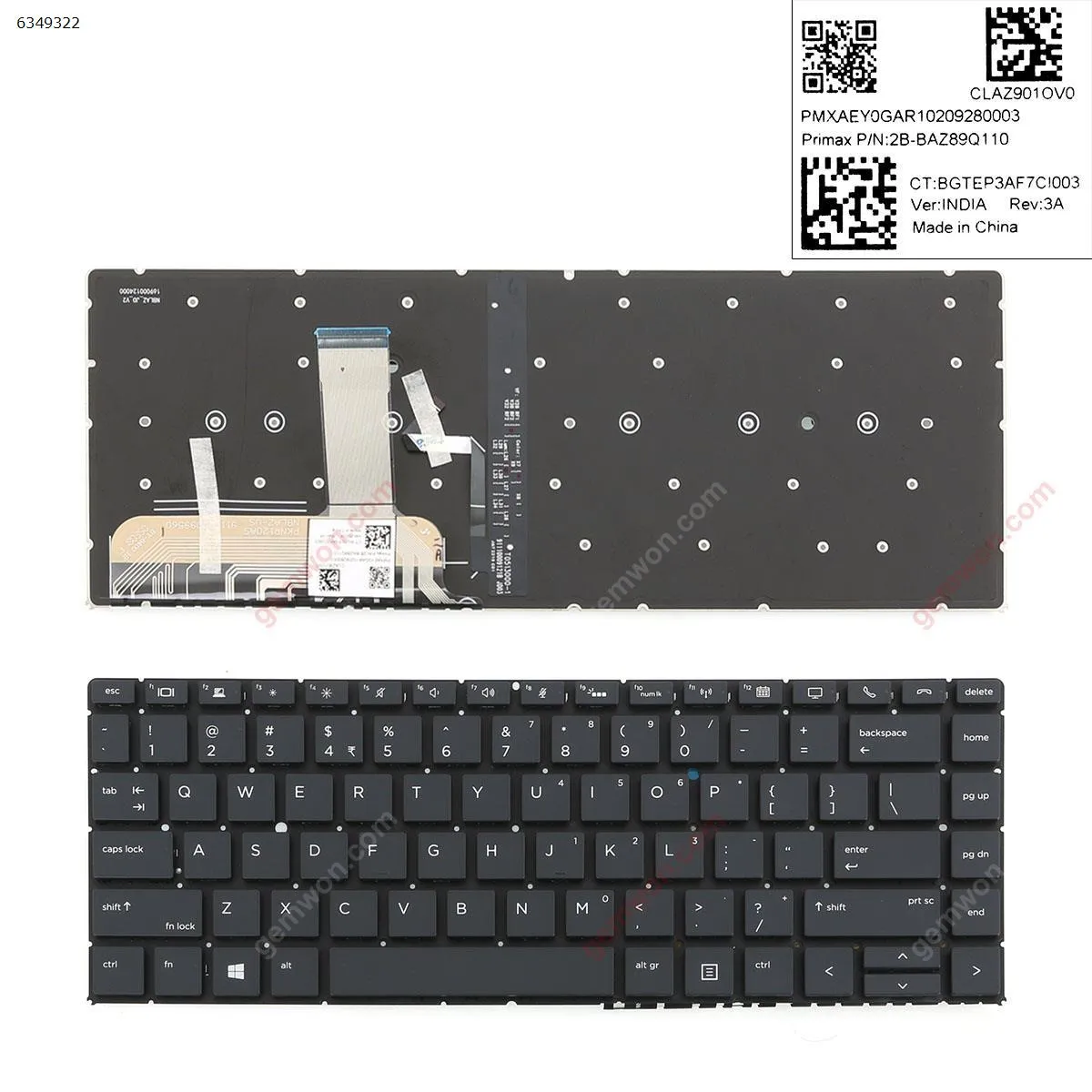 Picture of HP EliteBook Folio 1040 G5 BLACK ( without frame , Backlit,Win8)