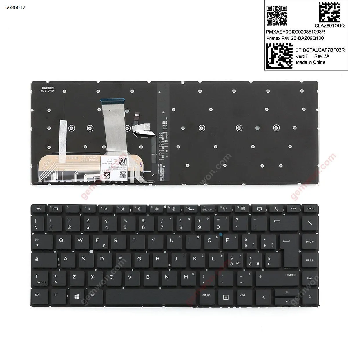 Picture of HP EliteBook Folio 1040 G5 BLACK ( without frame , Backlit,Win8)