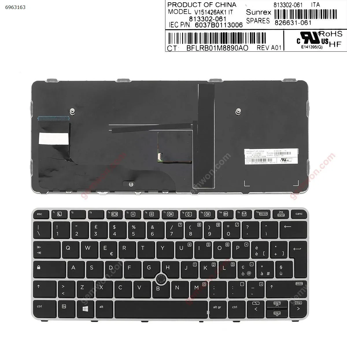 Picture of HP EliteBook 820 G3 SILVER FRAME BLACK (with point,Win8) 