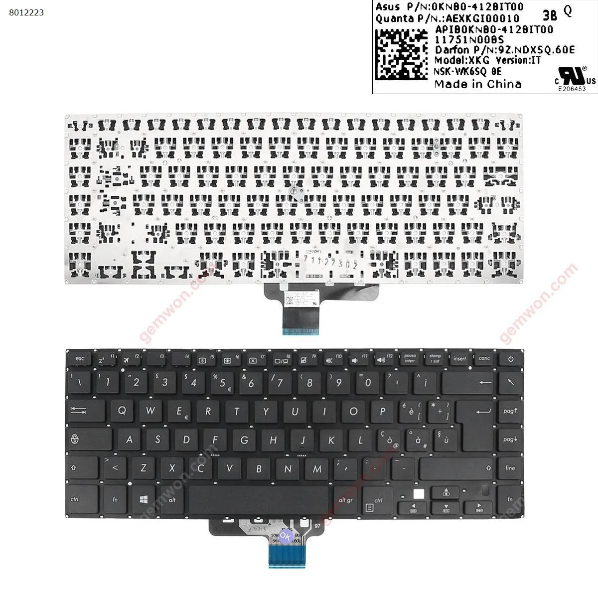 Picture of ASUS VivoBook 15 X510UA X510UQ F510UA BLACK (Without FRAME)Win8  
