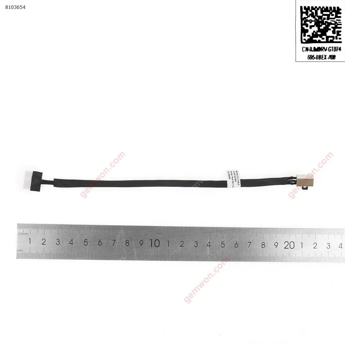 Picture of DC POWER JACK HARNESS CABLE FOR DELL INSPIRON 14-7460 14-7560 JM9RV DC30100YE00  21CM