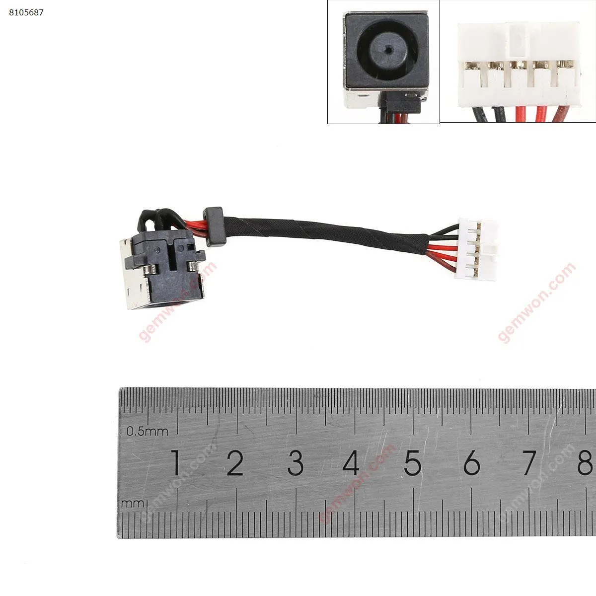 Picture of DC Power Port Jack Socket Connector and Cable Wire Dell Latitude E6230 E5550